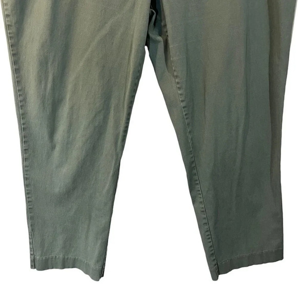 Woman Within Sage Green Pants Plus Size 22W Stretch Cotton Solid Pattern Pockets - Picture 5 of 9
